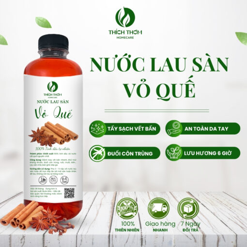 Nước lau sàn vỏ quế