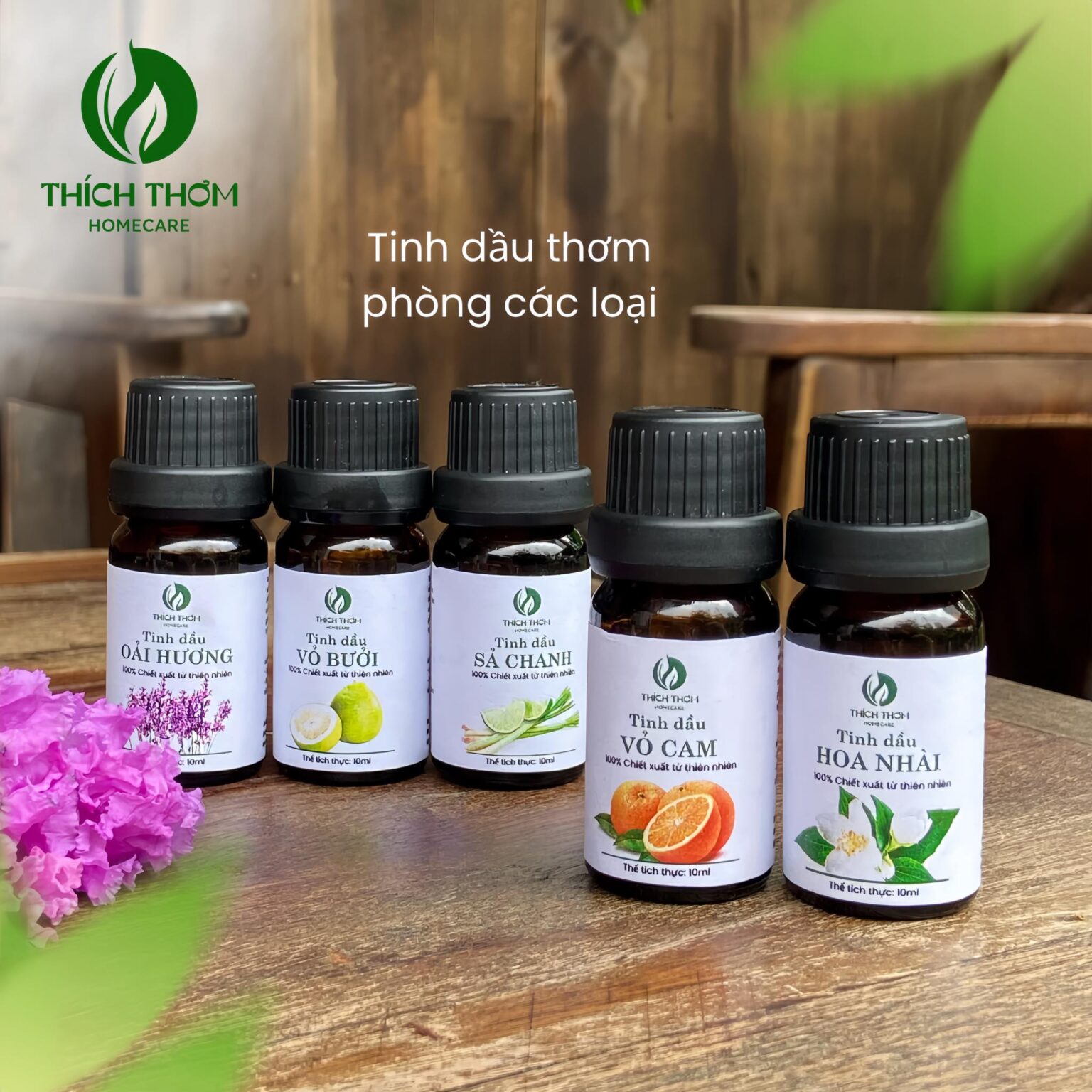 bộ 5 tinh dầu khử mùi hôi ẩm mốc